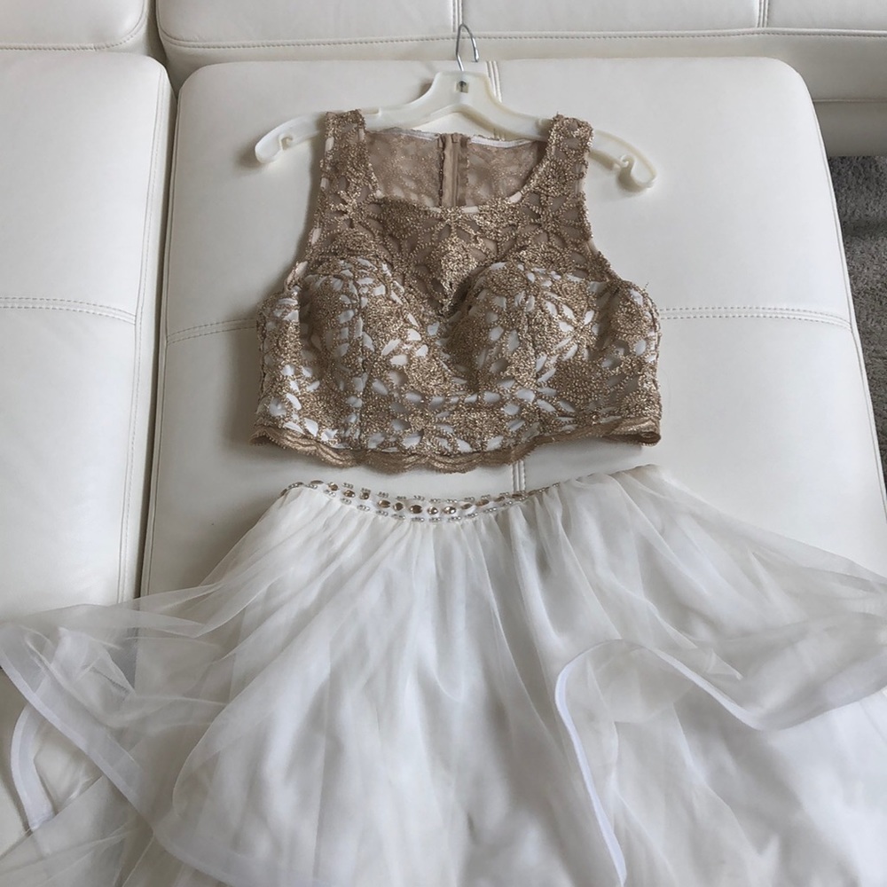 2 piece dress from David’s Bridal